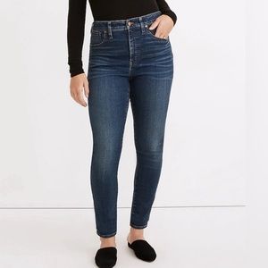 Madewell Curvy High Rise Skinny Jeans Medium Wash Denim Sz 30T
